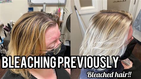 How To Lighten Up Previously Bleached Hair Witout Breaking It Off Youtube