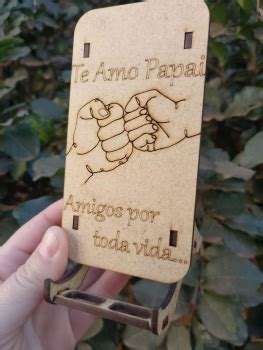 Porta Celular Dia Dos Pais Mdf Cru 3 Mm MDF Dona Arte