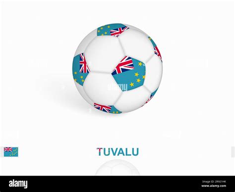 Soccer Ball With The Tuvalu Flag Football Sport Equipment Vector