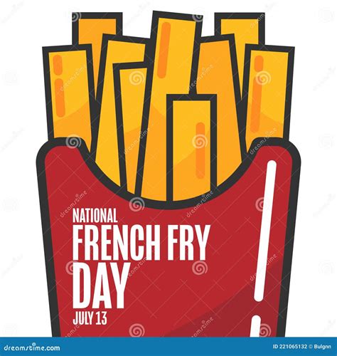National French Fry Day Sign Cartoon Vector | CartoonDealer.com #222753059