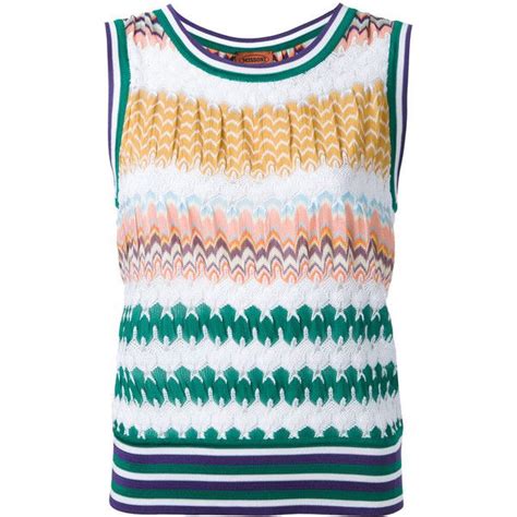 Missoni Zigzag Knit Tank 955 Bam Liked On Polyvore Featuring Tops