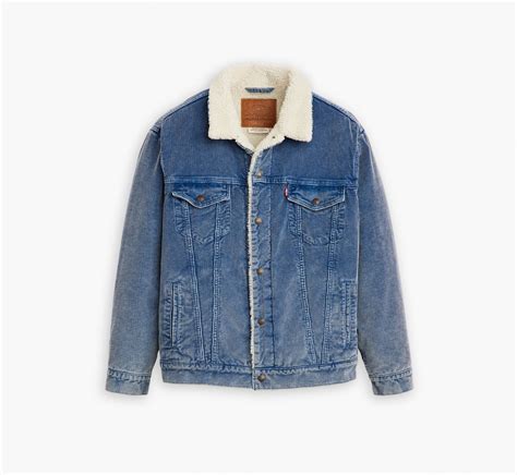 Relaxed Fit Corduroy Sherpa Trucker Jacket Blue Levis® Us