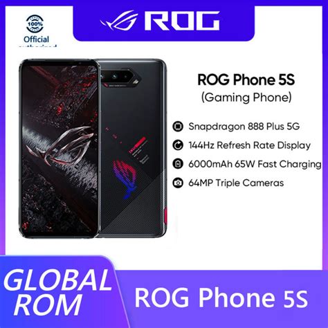 【Global Rom】ASUS ROG Phone 5S 5G Smartphone Snapdragon 888 Plus 6.78 ...