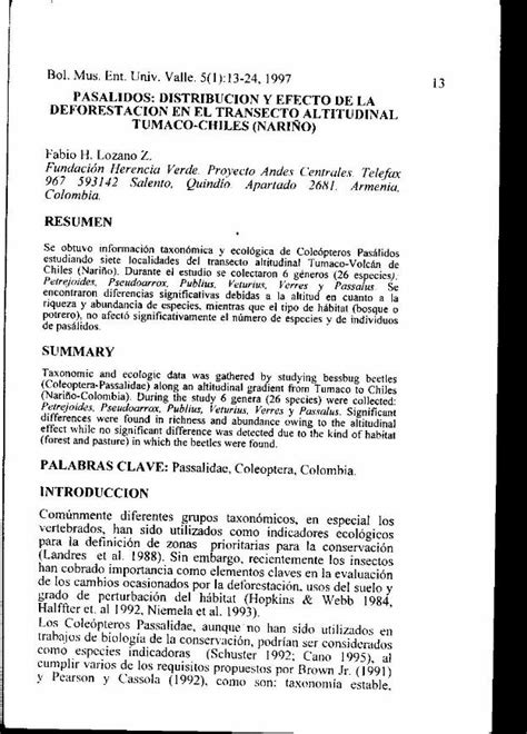 Pdf Entomologia Univalle Edu Coentomologia Univalle Edu Co Boletin