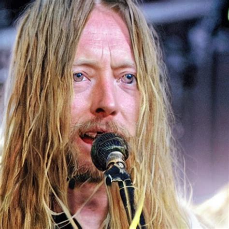 Prompthunt Thom Yorke Singer Songwriter Long Yellow Hair In 1 9 9 5