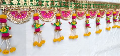 Handmade Gota Patti Toran Door And Temple Toran Pooja Items | Athulyaa.com