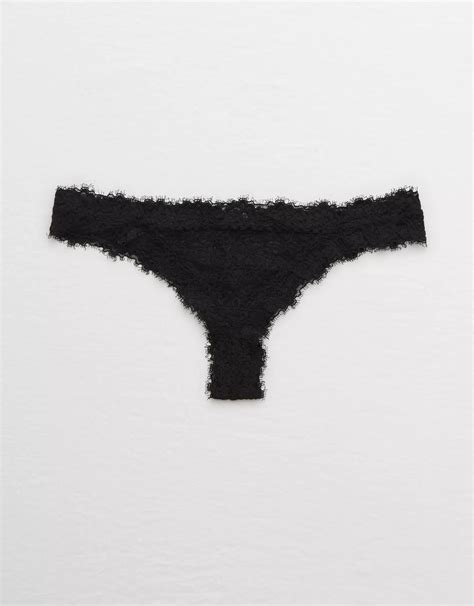 Aerie Eyelash Lace Thong Underwear