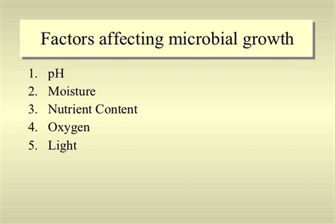 Bacterial Growth Factors