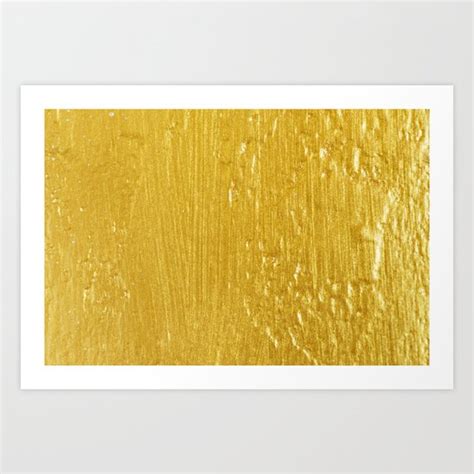 Luxury Solid Gold Paint Texture Art Print by NewburyBoutique | Society6