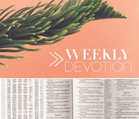 Weekly Devotion 121321