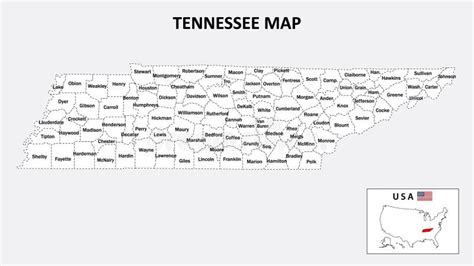 Tennessee Map. State and District Map of Tennessee Stock Vector ...