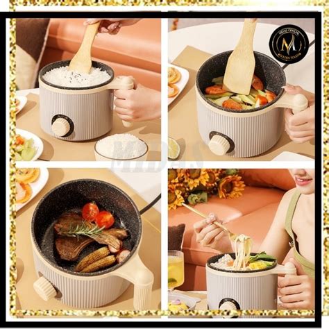 Jual PANCI LISTRIK GARIS MULTIFUNGSI MINI STEAMER FRY PAN HOT POT ELEKTRIK PANCI LISTRIK KUKUS