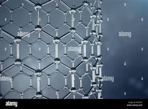 3D Rendering Structure Of The Graphene Tube Abstract Nanotechnology