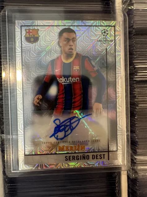 2020 21 TOPPS MERLIN Cromato Calcio UEFA Sergino Dest Auto Mojo