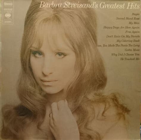 Barbra Streisand Barbra Streisands Greatest Hits Near Mint Cbs Vinyl Lp