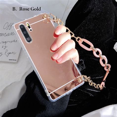 Iphone Elegant Golden Rose Gold Mirror Phone Case For Iphone S