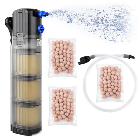 Aquarium Innenfilter Kompakt Filter Schwammfilter Aquarien 500 1500L H