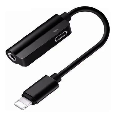 Adaptador P2 X Lightning Duplo Carrega Fone P2 Novo 2 Em 1