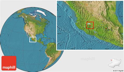 Satellite Location Map of Jiquilpan