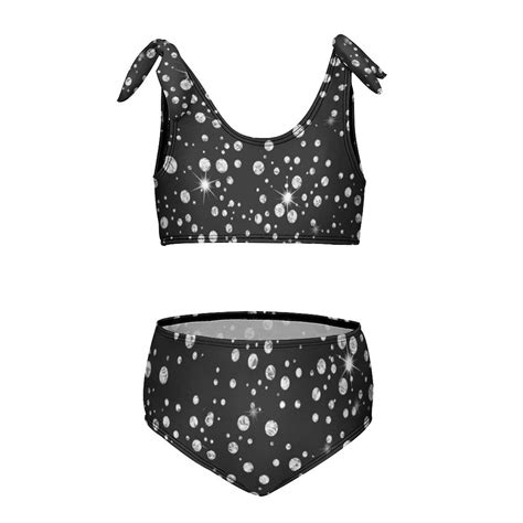 Bling With Diamond Girl S Piece Bikini Set Beach Sport Swimsuit Swimwear Y Cm