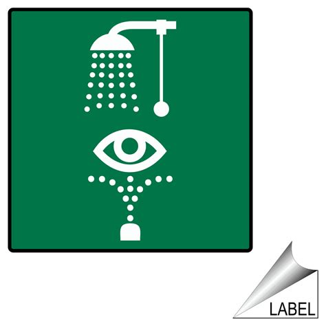 Safety Shower Eye Wash Symbol Label Label Sym 60 G Emergency Response