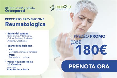 Giornata Mondiale Dellosteoporosi Percorso Reumatologia Con Analisi