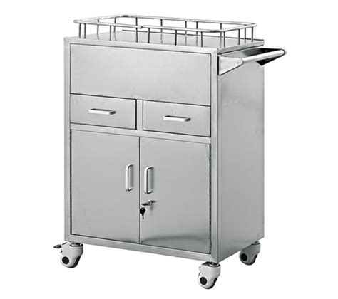 Supply Hosptial Clinic Stainless Steel Emergency Medicine Trolley