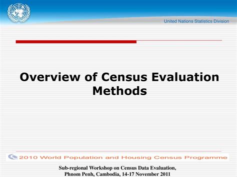 Overview Of Census Evaluation Methods Ppt Download