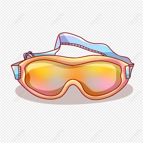 A Pair Of Swimming Goggles Sunglasses Vector Cartoon Pink Cartoon