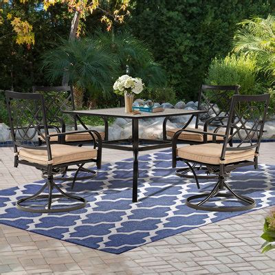 Winston Porter Jayc Person Square Outdoor Dining Set Wayfair