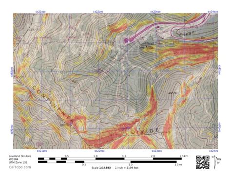 Loveland Ski Area map by Silverton Avalanche School | Avenza Maps