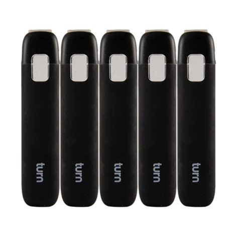 Turn Disposable Vapes 1000mg Black White Pens 1g Rechargeable Carts 10