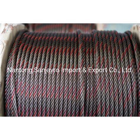 Ungalvanized Steel Wire Rope 6X37 With One Colour Strand Grease China