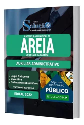 Apostila Prefeitura Areia Pb Auxiliar Administrativo Mercadolivre