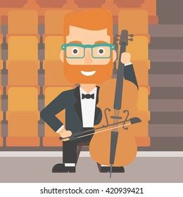 Man Playing Cello Stock Vector Royalty Free 422155318 Shutterstock