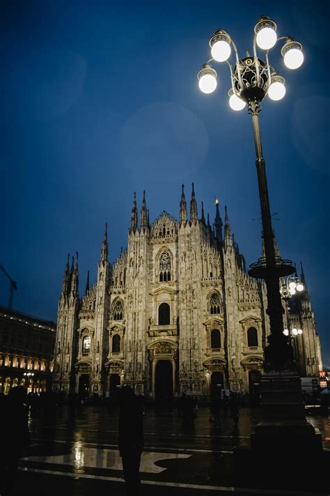 The Milan Cathedral Under the Clear Night Sky · Free Stock Photo