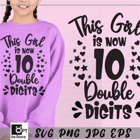 Its My 10th Birthday Svg Ten Years Old Birthday Girl Etsy