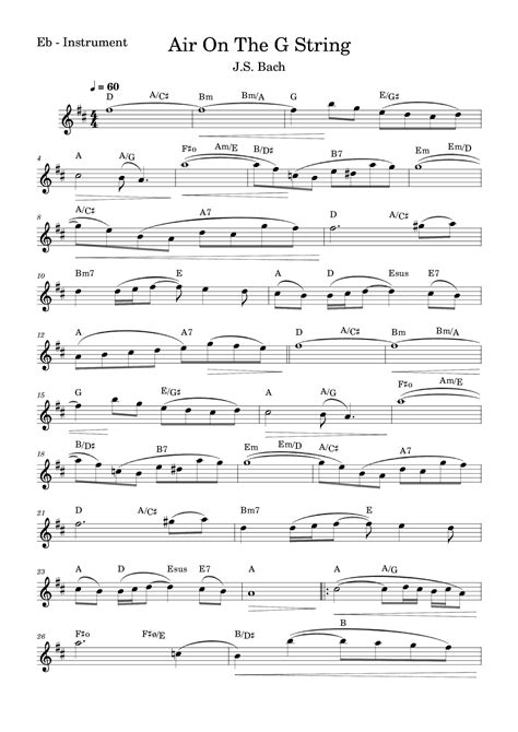 Air On The G String Arr Fabio Eduardo De Oliveira Sheet Music