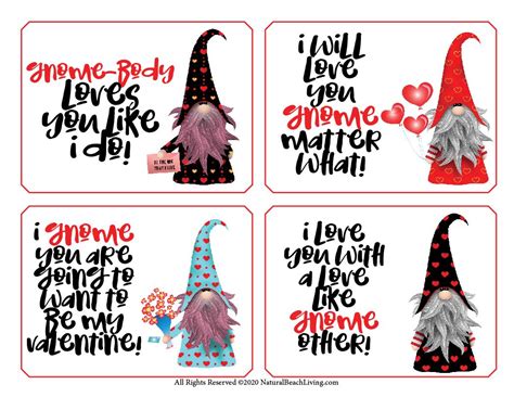 Free Gnome Valentine Printables Printable Templates