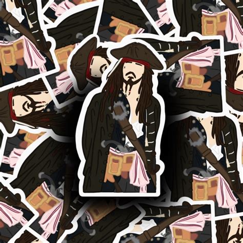 Captain Jack Sparrow Sticker Pack Etsy