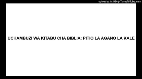 Uchambuzi Wa Kitabu Cha Biblia Pitio La Agano La Kale Youtube