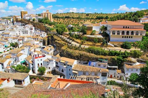 Setenil De Las Bodegas (Spain) Stock Image - Image of white, church ...