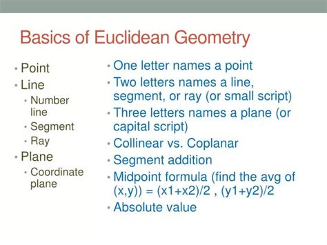 Ppt Basics Of Euclidean Geometry Powerpoint Presentation Free