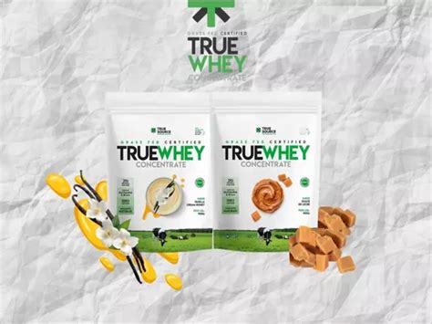 True Source Whey Concentrate suplemento em pó sabor doce de leite zero