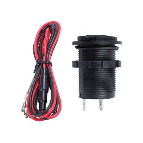 Купить 2x USB розетка автомобильная врезная круглая 4.2А 12-24В с ...