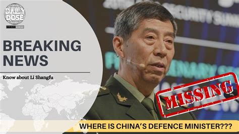 Chinas Defence Minister Missing Li Shangfu Under House Arrest