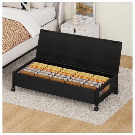 CRIXLHIX Underbed Storage With Wheels 36 Under The Bed Storage