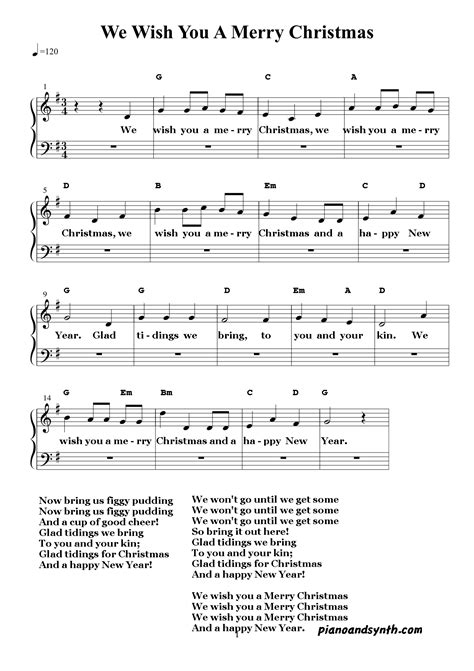 we wish you a merry christmas music notes 6