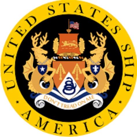 US Navy USS America Logo Decal - 4" Wide x 4" High Decal | #4624569297