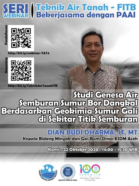 Seri Webinar TAT PAAI Ke 4 Magister Teknik Air Tanah Fakultas Ilmu